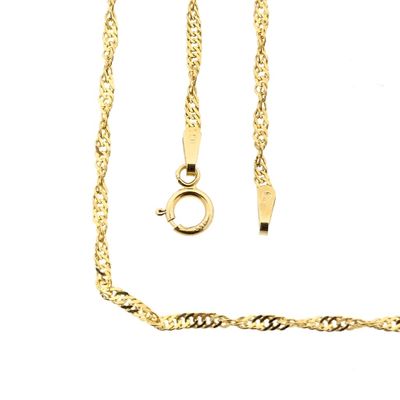 Image 1 of 18K gold Singapore link chain | 50 cm