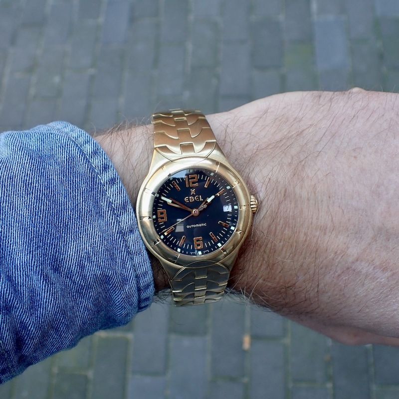 Image 12 of Ebel E-type automatic; Automatic 18k gold watch