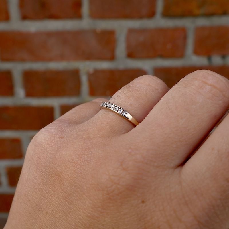 Image 11 of Gold ring/sliding ring with diamond | 0.045 ct.