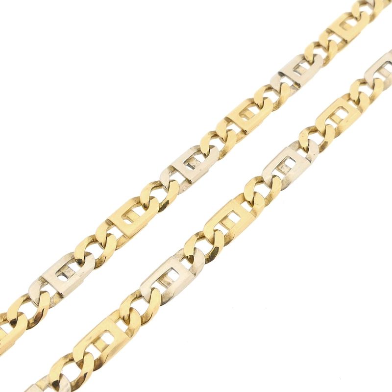 Image 8 of Bicolor Gold Marine Link Necklace