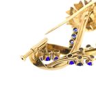 Image 10 of Vintage gold brooch with pearl and sapphires