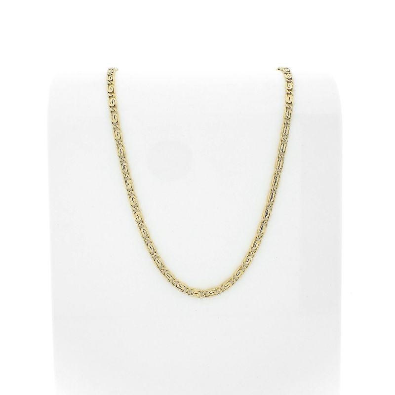 Image 1 of Gold scroll link chain