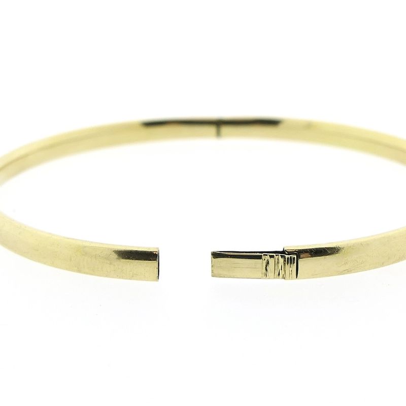 Image 4 of Gold smooth slave bracelet | Ø 63 mm