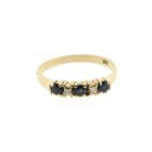 Image 3 of Gold ring with diamond and sapphire | 0.05 ct.