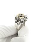 Image 10 of Silver ring with an 18-karat gold circle; Pianegonda