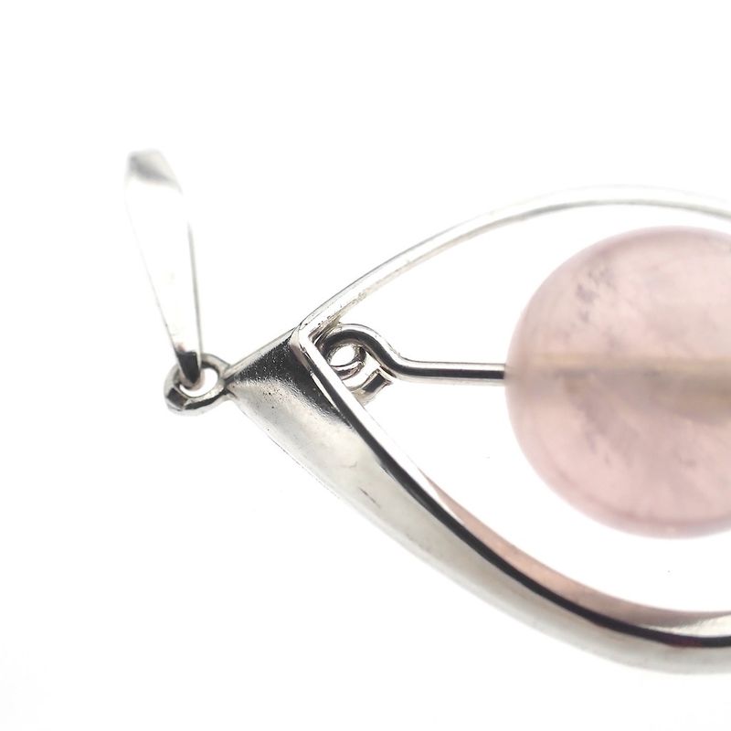 Image 7 of Silver pendant with rose quartz