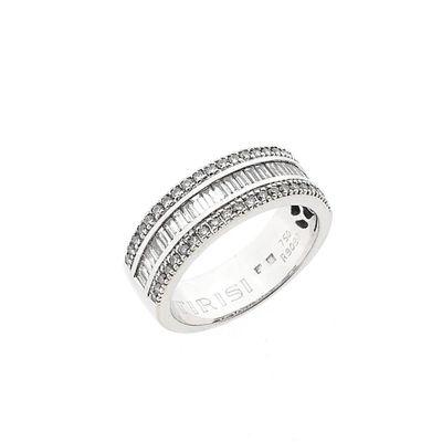 Image 1 of White gold Tirisi ring with diamonds; approx. 0.90 ct.