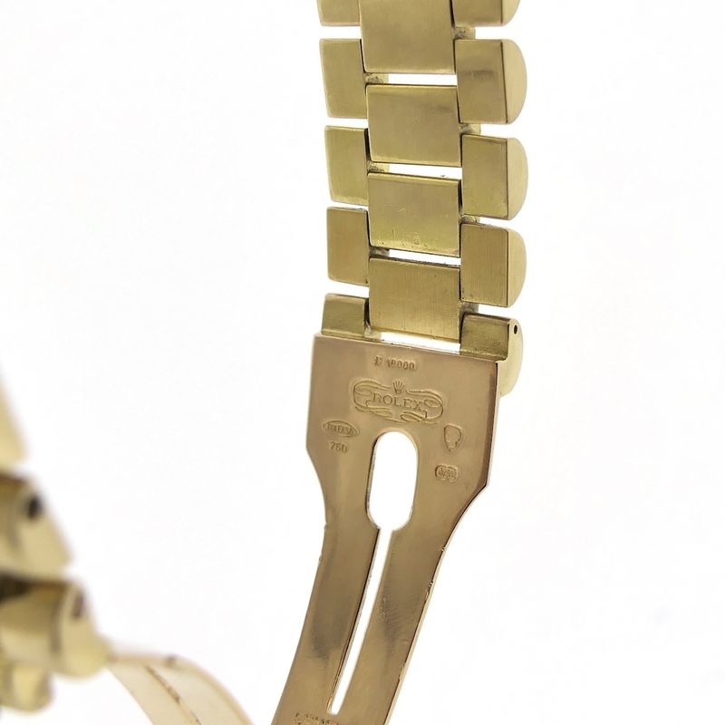 Image 11 of Rolex Day-Date 'Wood Dial' 18038; 18k gold men's watch with diamonds