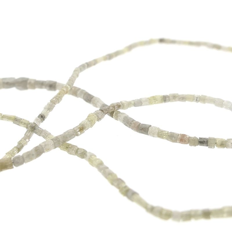 Image 9 of Uncut diamond bead necklace with gold clasp