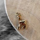 Image 2 of 18K Gold Pendant of a Young Deer with Enamel