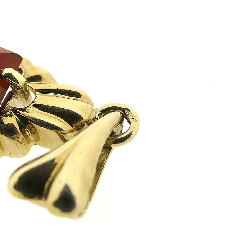 Image 9 of Vintage gold pendant with carnelian