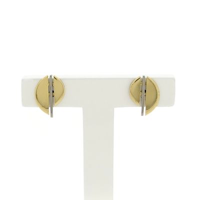 Image 2 of Two-tone gold stud earrings