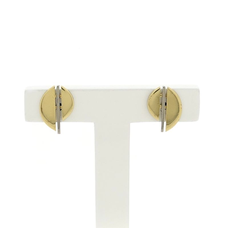 Image 2 of Two-tone gold stud earrings