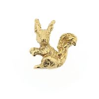 Solid gold squirrel pendant