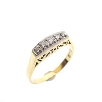 Two-tone gold ring with diamond | 0.15 ct