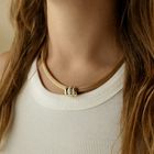 Image 2 of Fope bicolor gold pendant with diamond 0.26 ct.