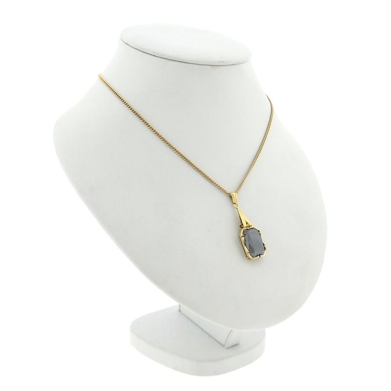 Image 5 of Vintage gold pendant with hematite