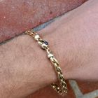 Image 9 of Golden Cardano Link Bracelet with Sapphire