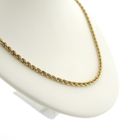 Image 4 of Two-tone gold twisted link necklace | 45 cm