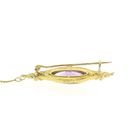 Image 5 of Gold brooch with amethyst.