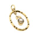 Image 3 of Gold flower pendant with zirconia