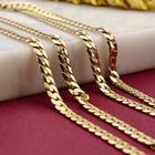 Afbeelding 2 van Gouden platte gourmetschakel ketting 