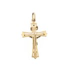 Image 6 of Gold pendant of cross with corpus | INRI