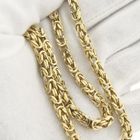 Image 10 of Gold square king link necklace; Midas
