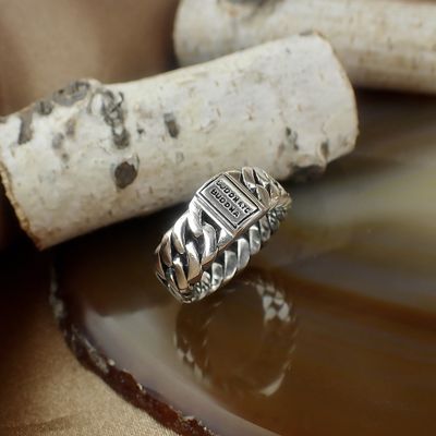 Image 2 of Silver Buddha to Buddha ring chain small