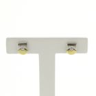 Image 1 of Bicolor gold stud earrings with zirconia