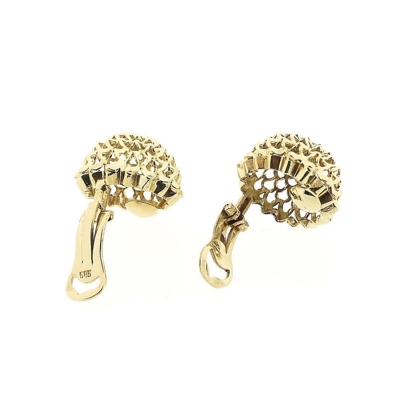Image 6 of Vintage gold clip-on earrings