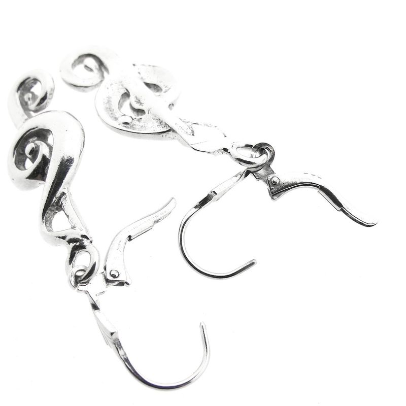 Image 5 of Silver earrings | Musical note