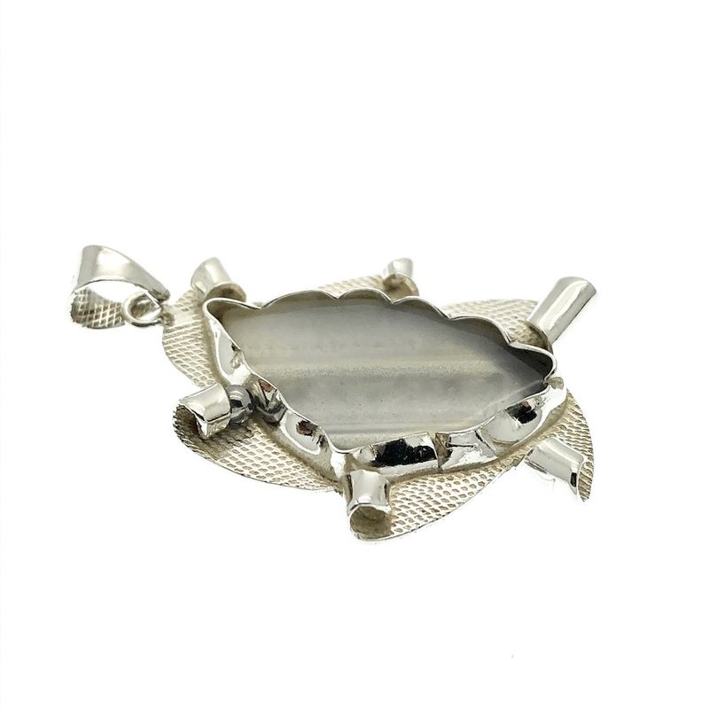 Image 2 of Silver fantasy pendant with gray agate