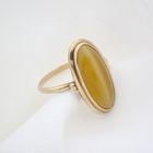 Image 6 of Gold ring with yellow tiger's eye | Vintage
