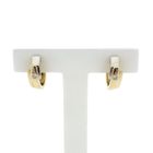 Image 4 of Two-tone gold hoop earrings with zirconia; Ø 15.1 mm
