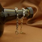 Image 2 of Gold anchor link bracelet | 20 cm