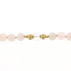 Image 6 of Rose quartz bead necklace with gold decorative clasp