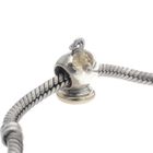 Image 2 of Pandora charm with pendant; Silver with gold; Golden Circle