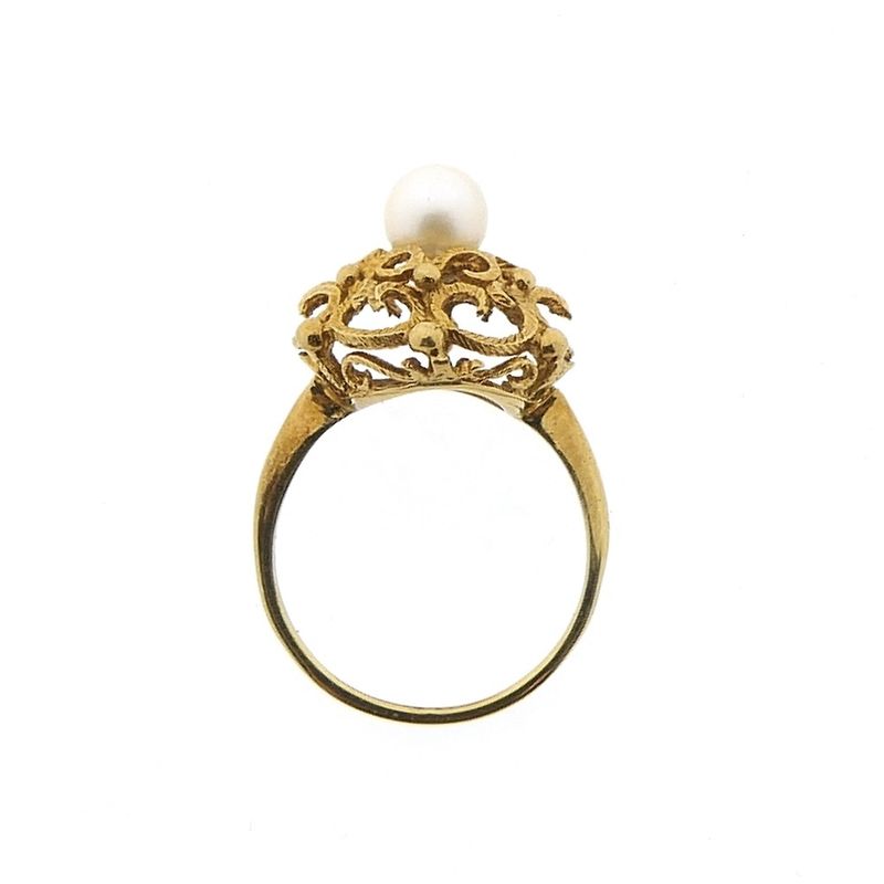 Image 5 of Gold ring with pearl