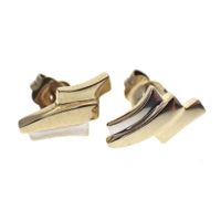 Bicolor gold fantasy stud earrings