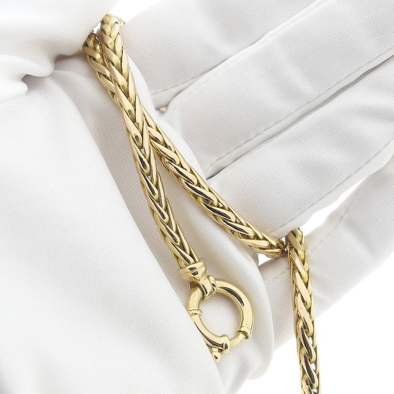 Image 7 of Gold foxtail link necklace