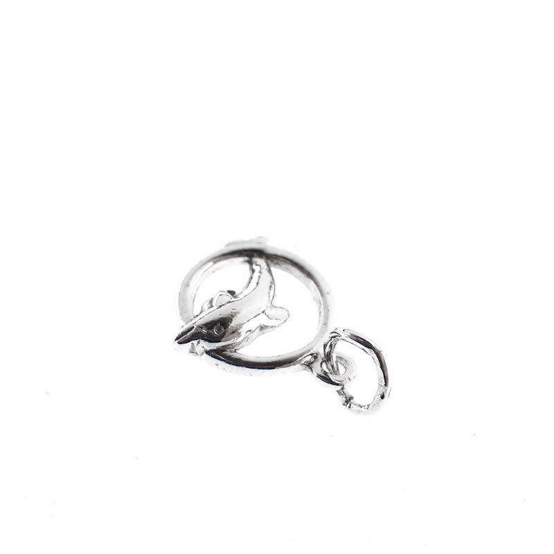 Image 5 of Silver charm; Dolphin with ring
