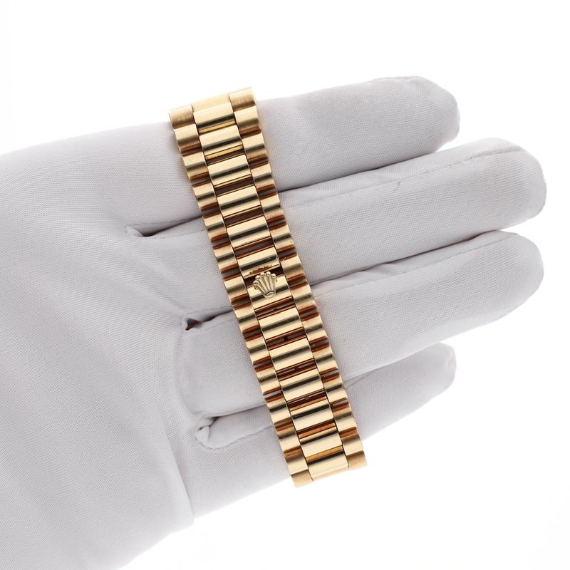 Image 10 of Rolex Day-Date 36mm 'Diamond Dial' 118238; 18k. Gold watch in full set