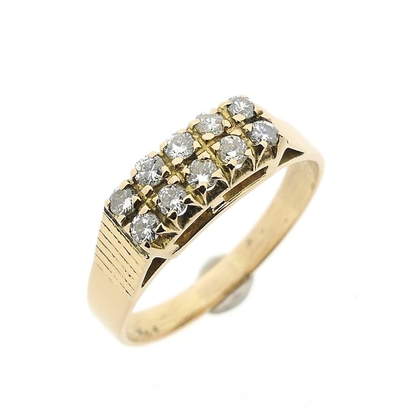 Image 1 of Two-tone gold ring with diamond | 0.35 ct.