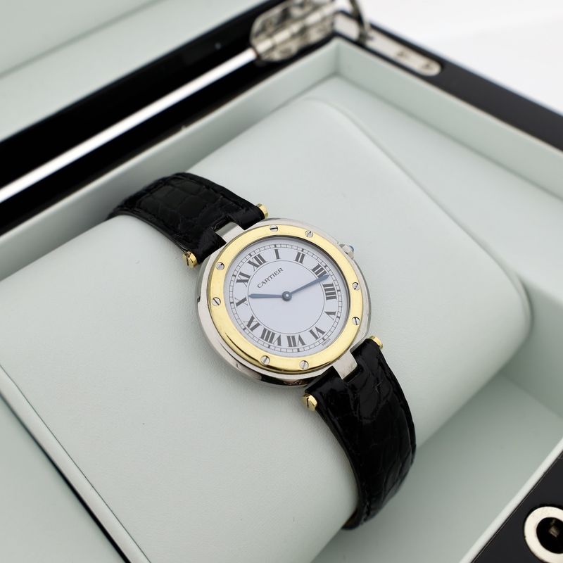 Image 17 of Cartier Santos Vendôme Ronde 8191; 18k gold/steel women's watch