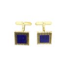 Image 2 of Gold cufflinks with Lapis Lazuli