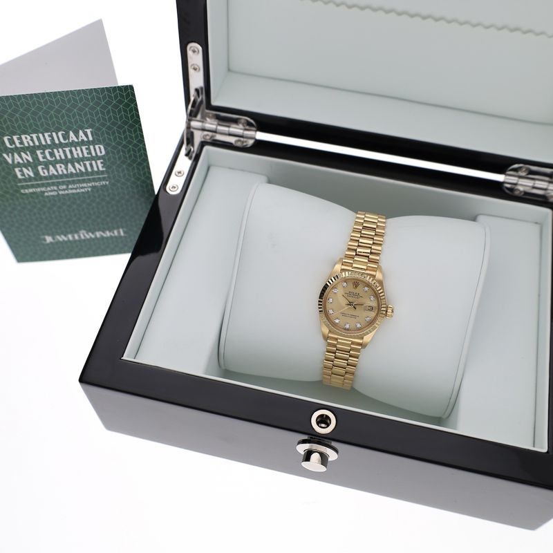 Image 4 of Rolex Lady-Datejust 26mm 6916; Vintage 18k Gold Women's Watch