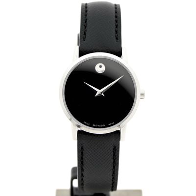 Image 1 of Movado Museum Classic; Steel women's watch with black dial; 0607204