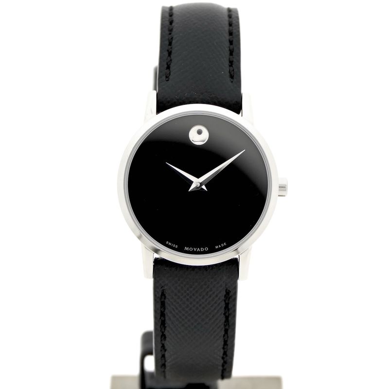 Image 1 of Movado Museum Classic; Steel women's watch with black dial; 0607204