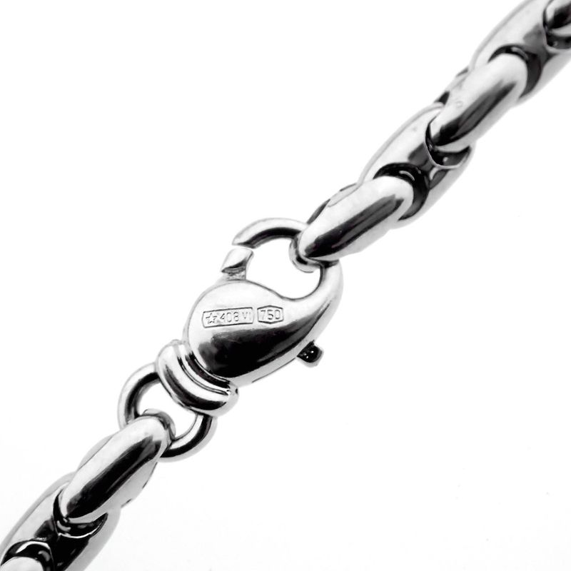 Image 7 of 18K white gold fantasy link bracelet | 19.0 cm | Chimento